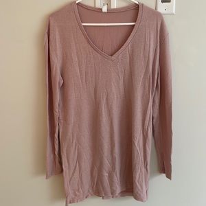 BP light pink v neck light sweater
